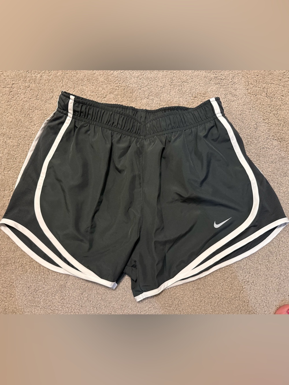 Nike Women's Black Running Shorts with White Trim Size Small